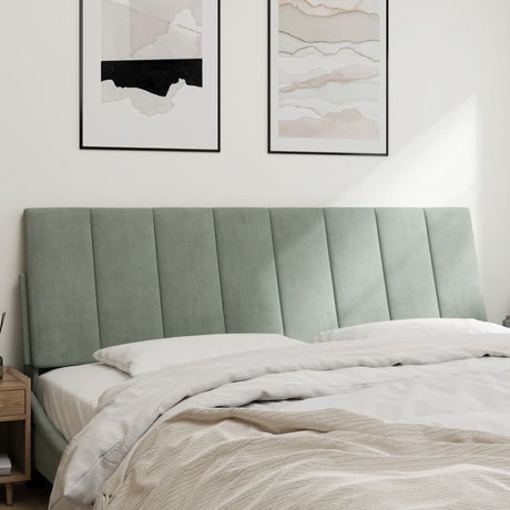 Vidaxl hoofdbordkussen hanko 152 cm fluweel lichtgrijs