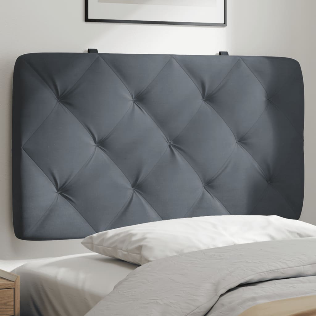 Vidaxl hoofdbordkussen 80 cm fluweel donkergrijs