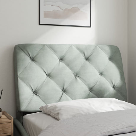 Vidaxl hoofdbordkussen 90 cm velvet lichtgrijs