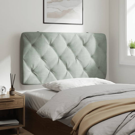 Vidaxl hoofdbordkussen 100 cm velvet lichtgrijs