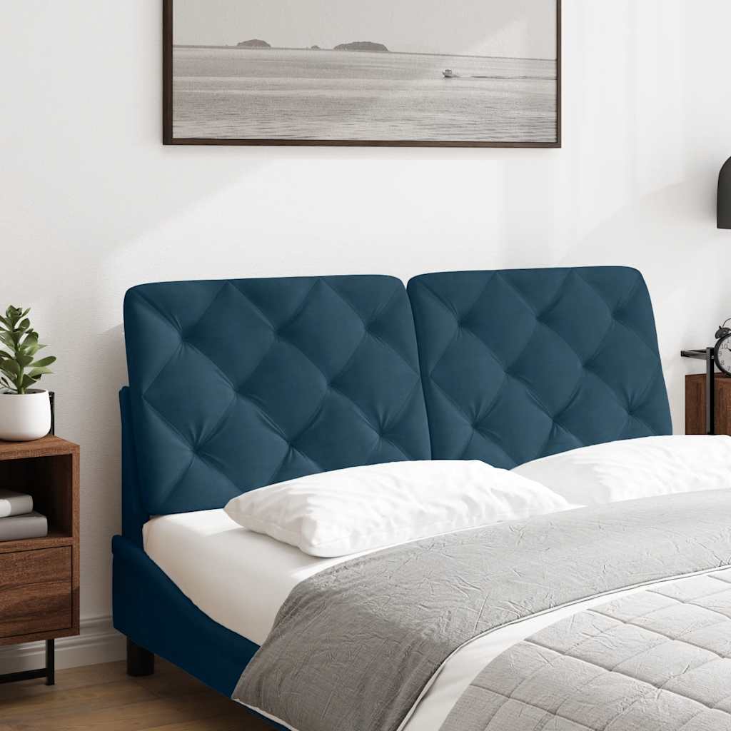 Vidaxl hoofdbordkussen 120 cm fluweel blauw