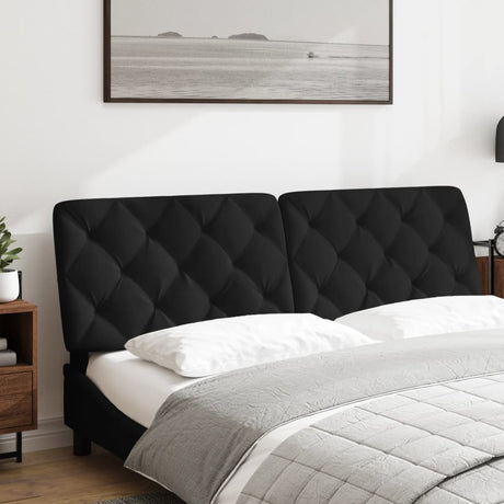 Vidaxl hoofdbordkussen 160 cm fluweel zwart
