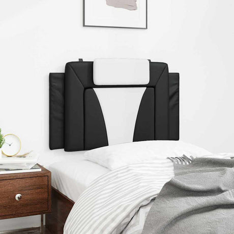 Vidaxl hoofdbordkussen viana 80 cm kunstleer zwart en wit