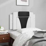Vidaxl hoofdbordkussen viana 90 cm kunstleer wit en zwart