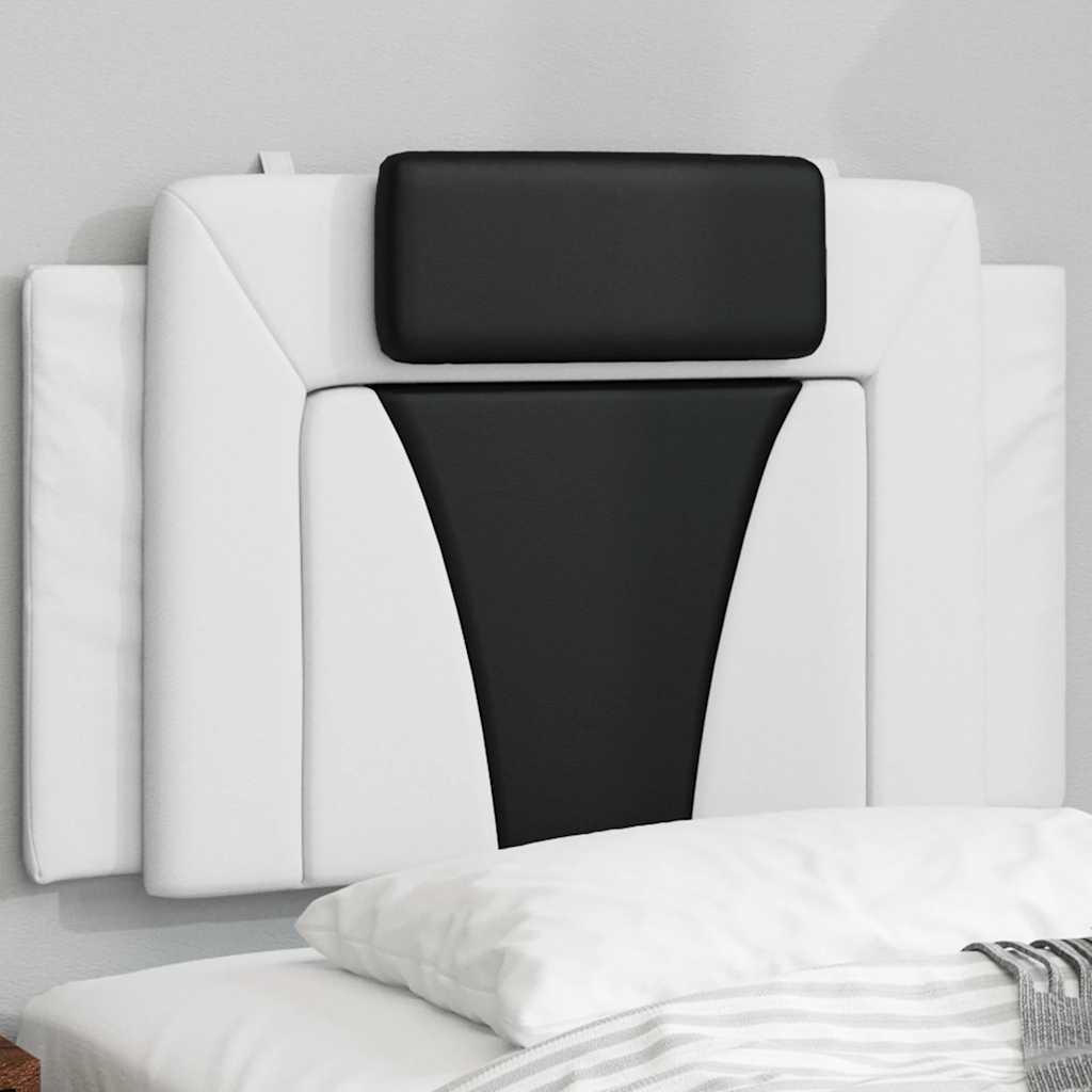 Vidaxl hoofdbordkussen viana 90 cm kunstleer wit en zwart
