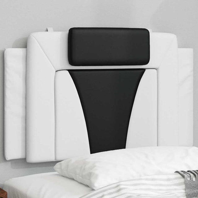 Vidaxl hoofdbordkussen viana 90 cm kunstleer wit en zwart