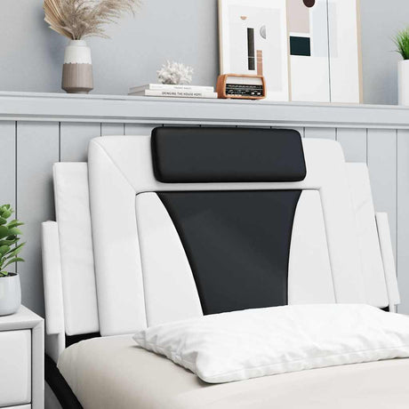 Vidaxl hoofdbordkussen viana 100 cm kunstleer wit en zwart