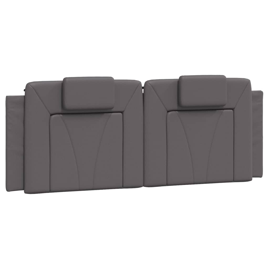 Vidaxl hoofdbordkussen viana 120 cm kunstleer grijs