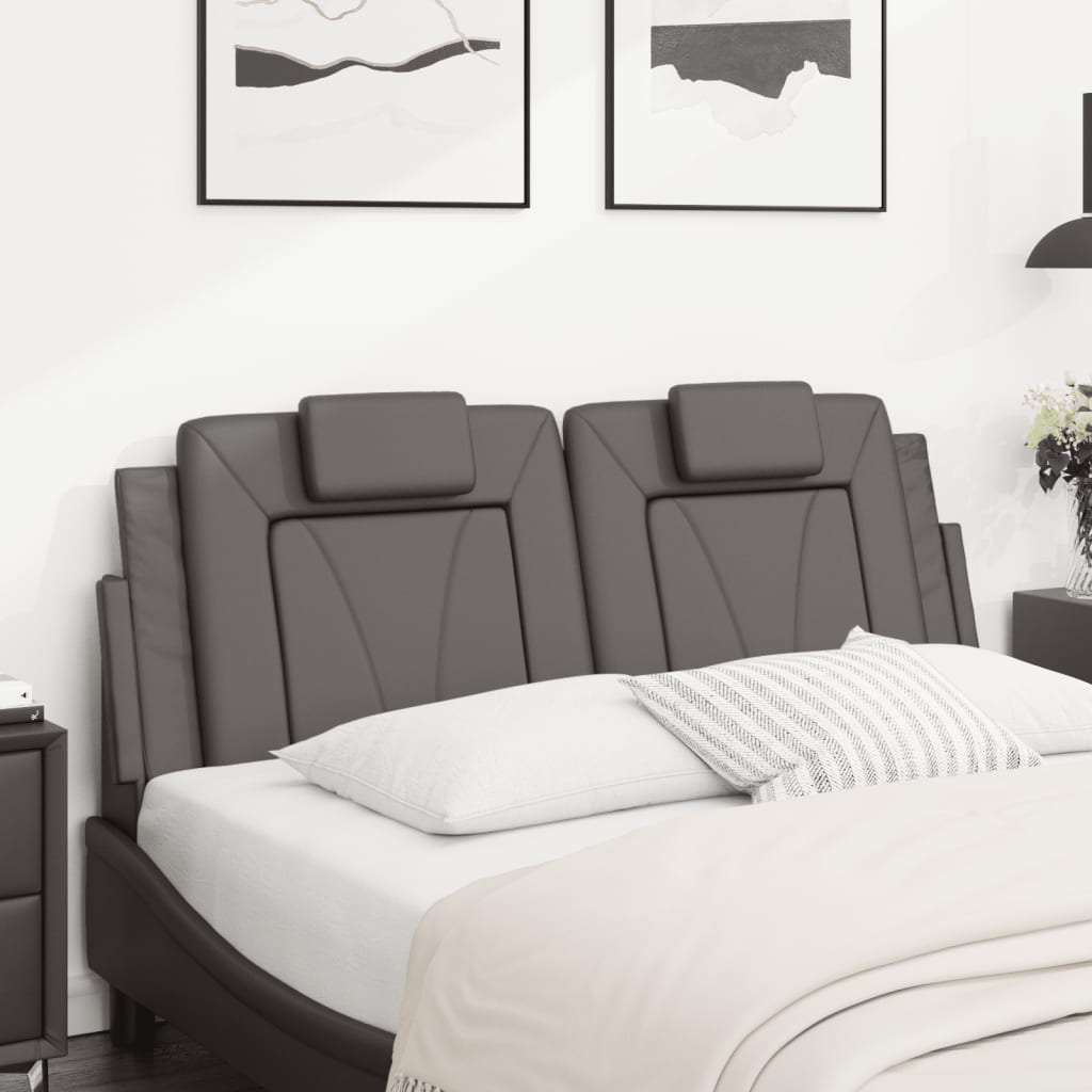 Vidaxl hoofdbordkussen viana 120 cm kunstleer grijs