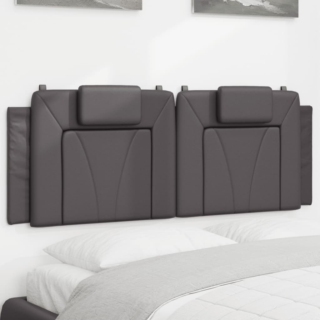 Vidaxl hoofdbordkussen viana 120 cm kunstleer grijs