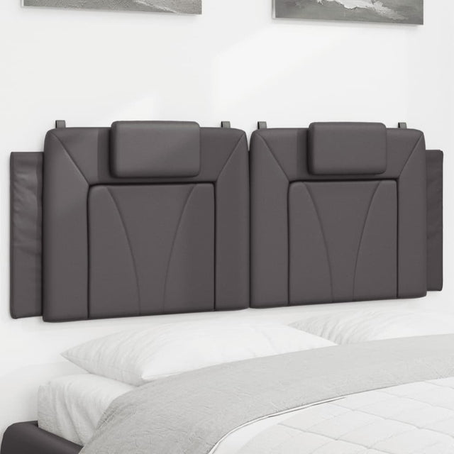 Vidaxl hoofdbordkussen viana 120 cm kunstleer grijs