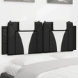 Vidaxl hoofdbordkussen viana 137 cm kunstleer zwart en wit