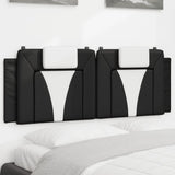 Vidaxl hoofdbordkussen viana 137 cm kunstleer zwart en wit