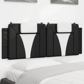 Vidaxl hoofdbordkussen viana 137 cm kunstleer zwart en wit