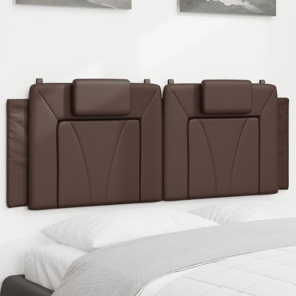 Vidaxl hoofdbordkussen viana 140 cm kunstleer bruin