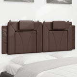 Vidaxl hoofdbordkussen viana 140 cm kunstleer bruin