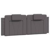 Vidaxl hoofdbordkussen viana 140 cm kunstleer grijs