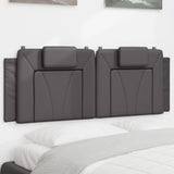 Vidaxl hoofdbordkussen viana 140 cm kunstleer grijs