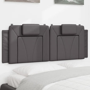 Vidaxl hoofdbordkussen viana 140 cm kunstleer grijs