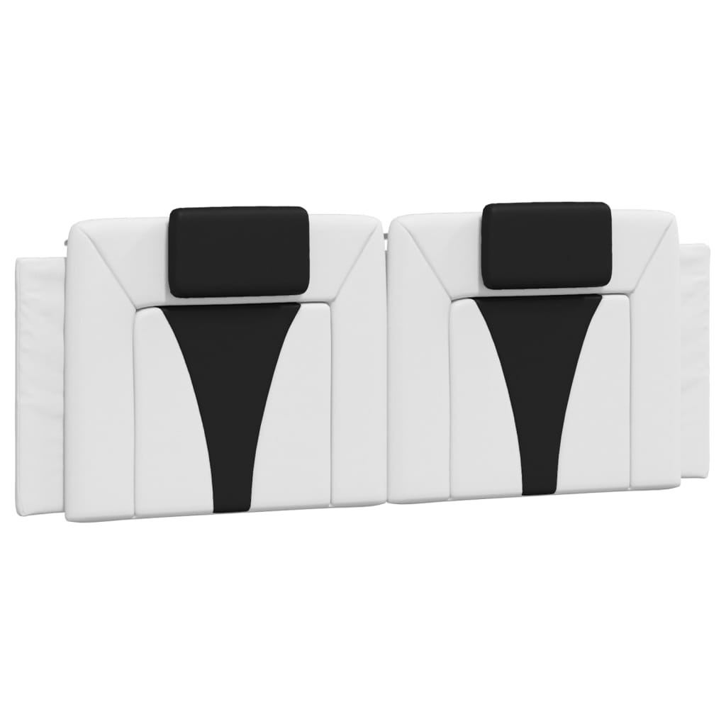 Vidaxl hoofdbordkussen viana 140 cm kunstleer wit en zwart