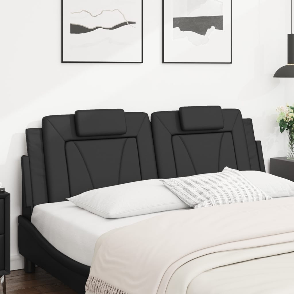 Vidaxl hoofdbordkussen viana 160 cm kunstleer zwart