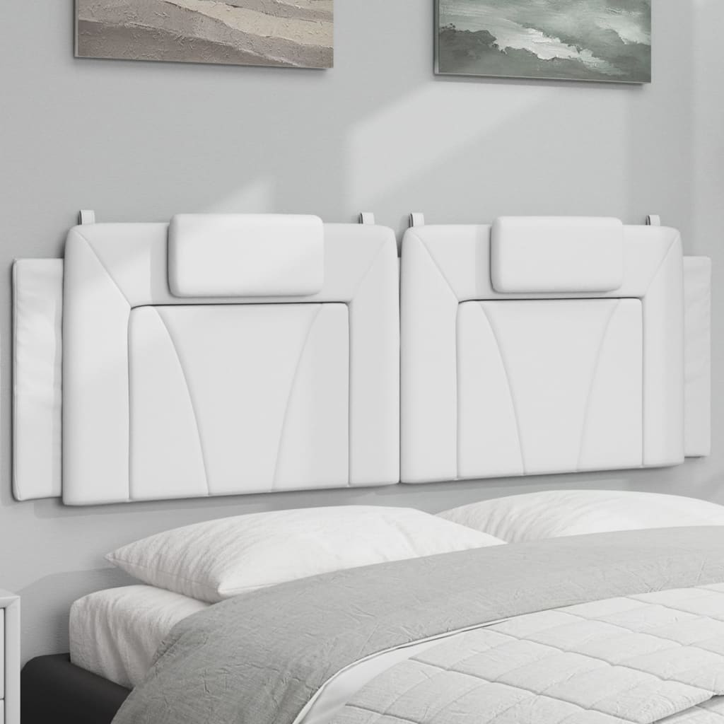 Vidaxl hoofdbordkussen viana 160 cm kunstleer wit