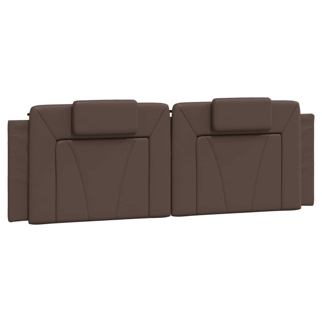 Vidaxl hoofdbordkussen viana 160 cm kunstleer bruin