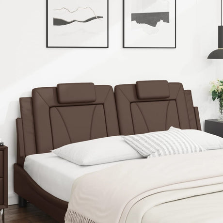 Vidaxl hoofdbordkussen viana 160 cm kunstleer bruin