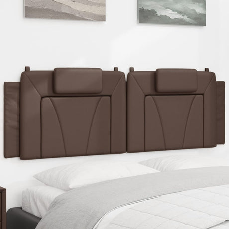 Vidaxl hoofdbordkussen viana 160 cm kunstleer bruin