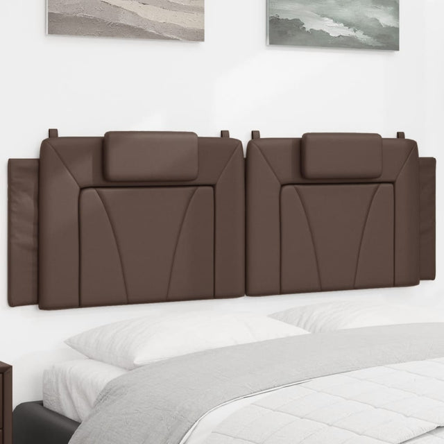 Vidaxl hoofdbordkussen viana 160 cm kunstleer bruin