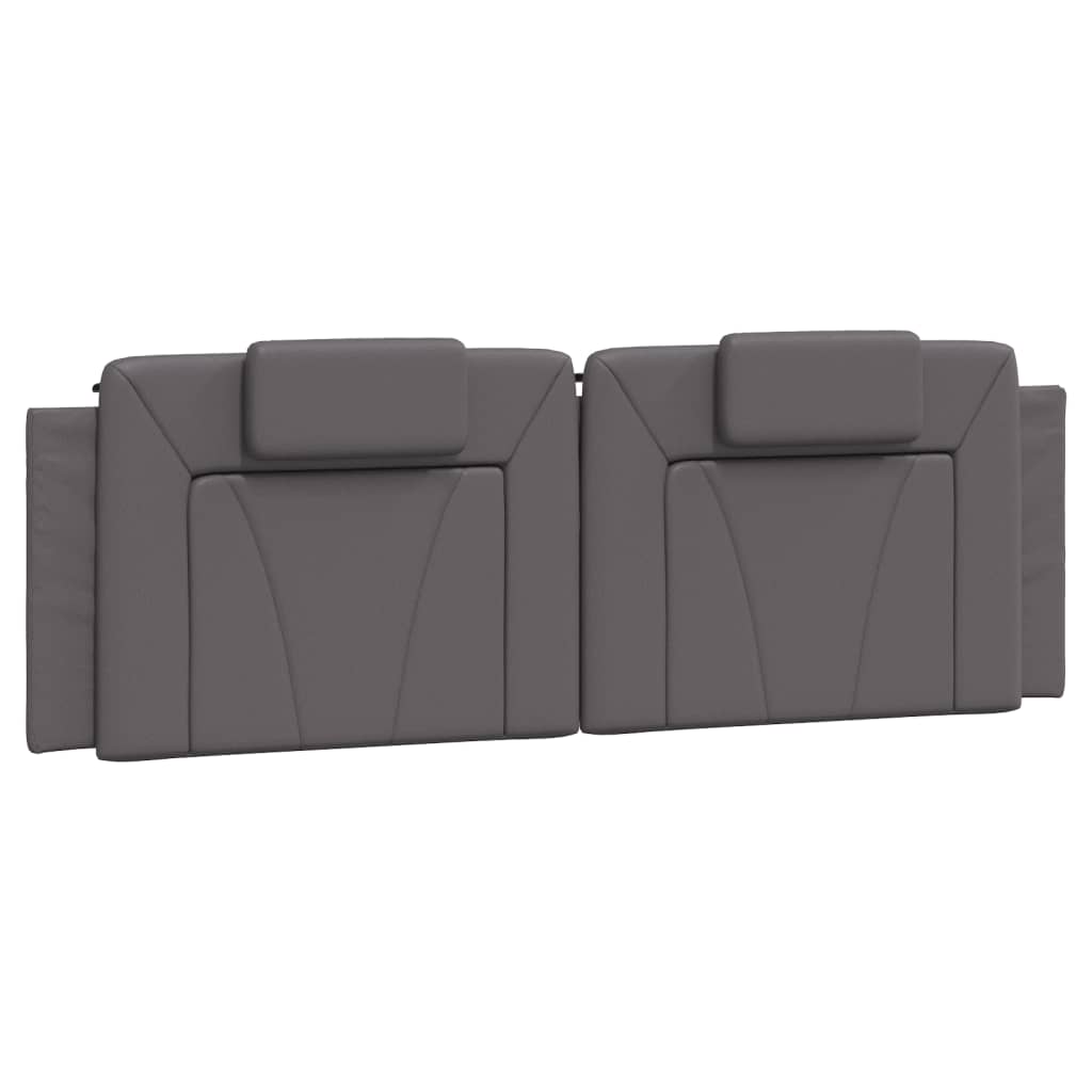 Vidaxl hoofdbordkussen viana 160 cm kunstleer grijs