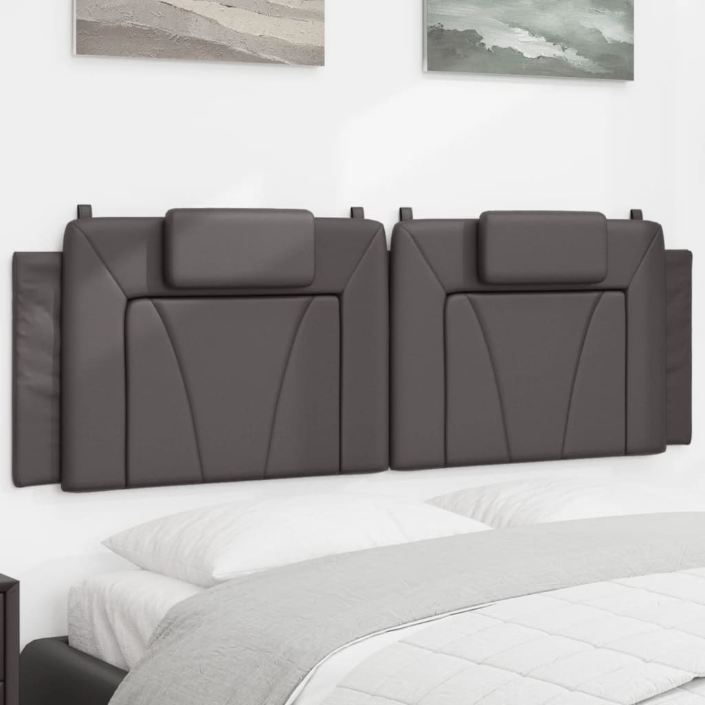 Vidaxl hoofdbordkussen viana 160 cm kunstleer grijs