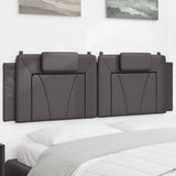 Vidaxl hoofdbordkussen viana 160 cm kunstleer grijs