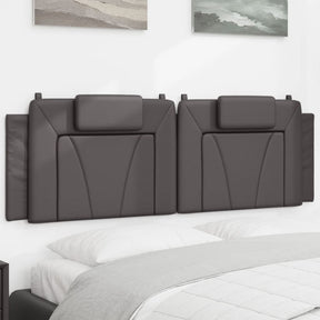 Vidaxl hoofdbordkussen viana 160 cm kunstleer grijs