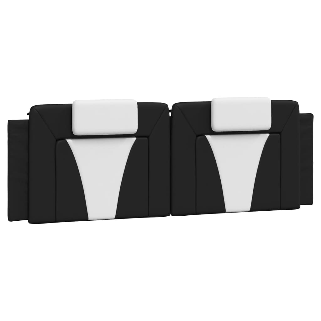 Vidaxl hoofdbordkussen viana 160 cm kunstleer zwart en wit