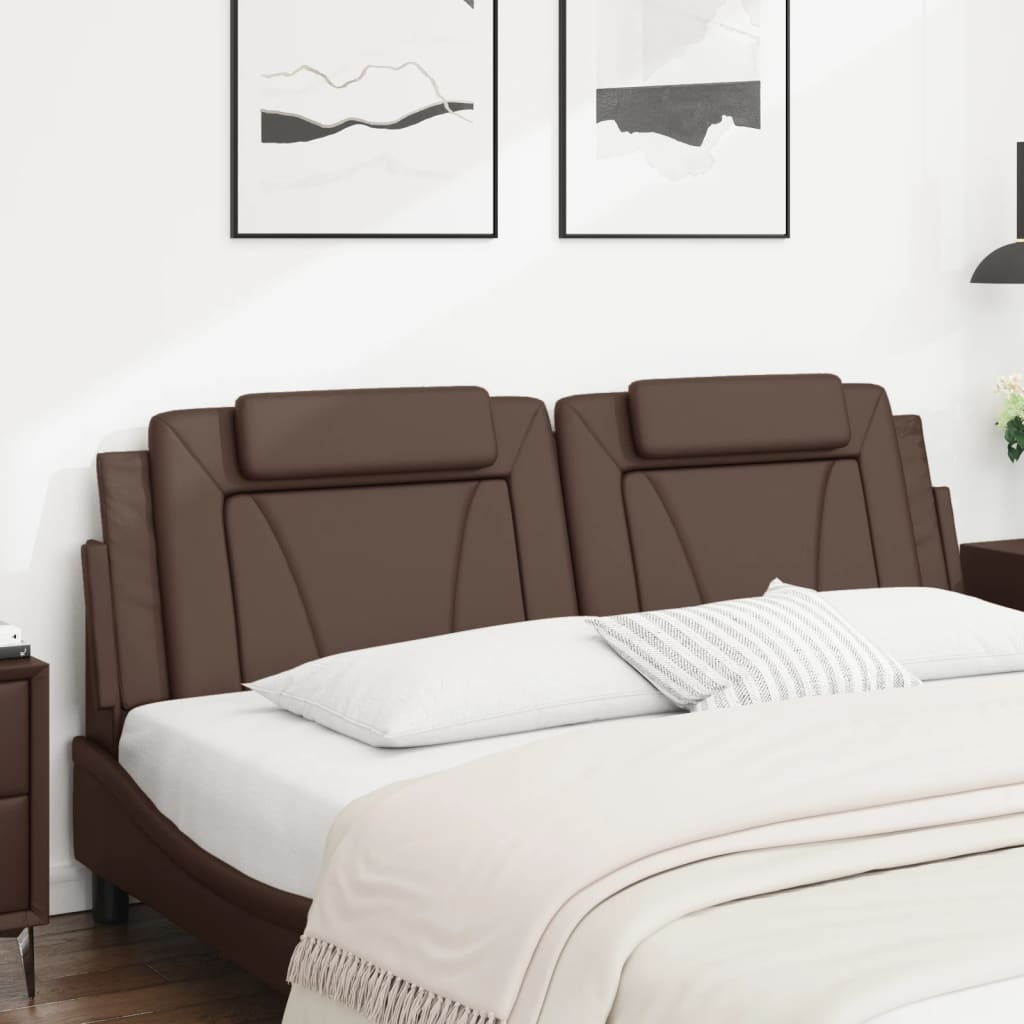 Vidaxl hoofdbordkussen viana 180 cm kunstleer bruin