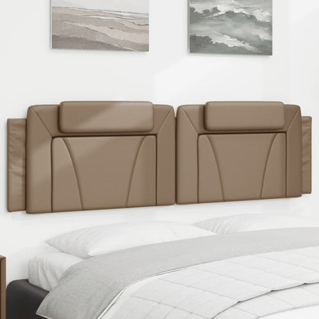 Vidaxl hoofdbordkussen viana 180 cm kunstleer cappuccinokleurig