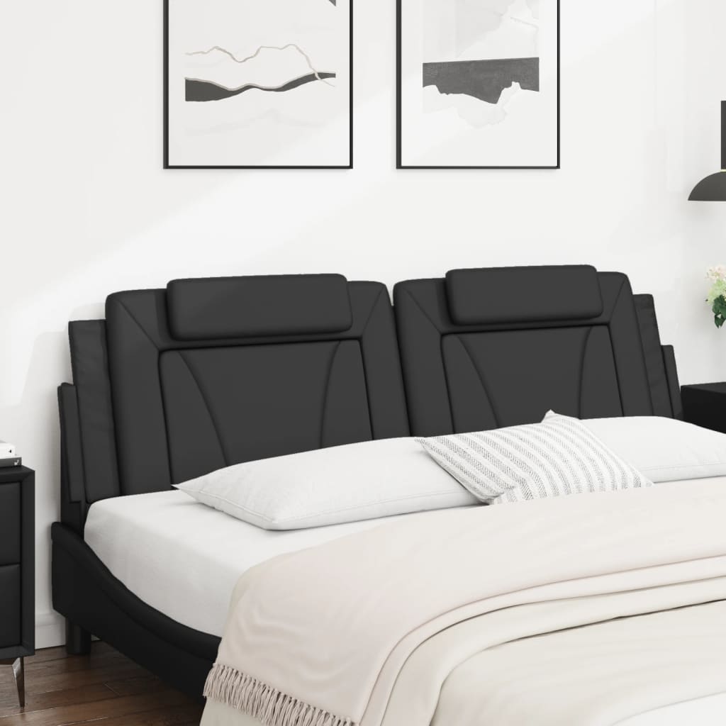 Vidaxl hoofdbordkussen viana 183 cm kunstleer zwart