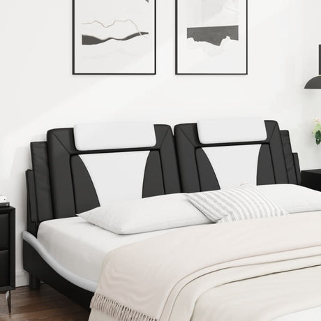 Vidaxl hoofdbordkussen viana 183 cm kunstleer zwart en wit