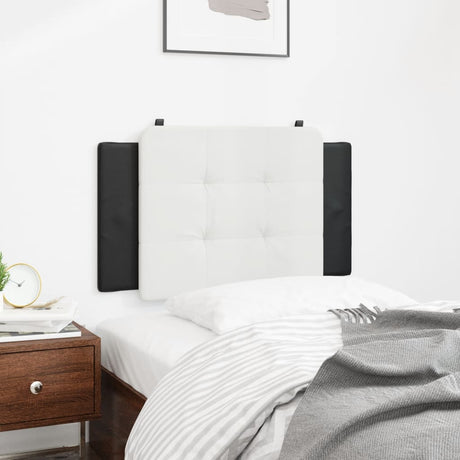 Vidaxl hoofdbordkussen zadar 80 cm kunstleer wit en zwart