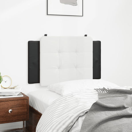 Vidaxl hoofdbordkussen zadar 90 cm kunstleer wit en zwart