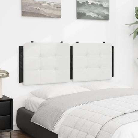 Vidaxl hoofdbordkussen zadar 137 cm kunstleer wit en zwart