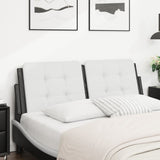 Vidaxl hoofdbordkussen zadar 140 cm kunstleer wit en zwart