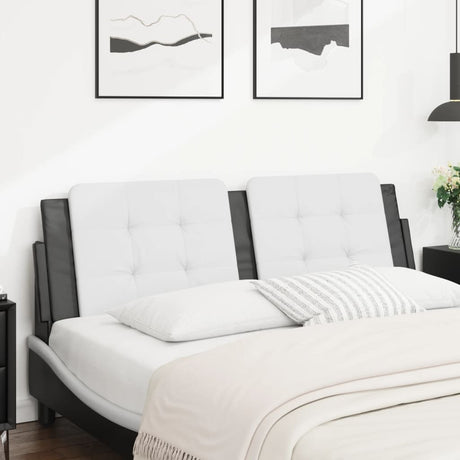 Vidaxl hoofdbordkussen zadar 160 cm kunstleer wit en zwart