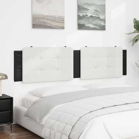 Vidaxl hoofdbordkussen zadar 193 cm kunstleer wit en zwart
