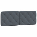 Vidaxl hoofdbordkussen 137 cm fluweel donkergrijs