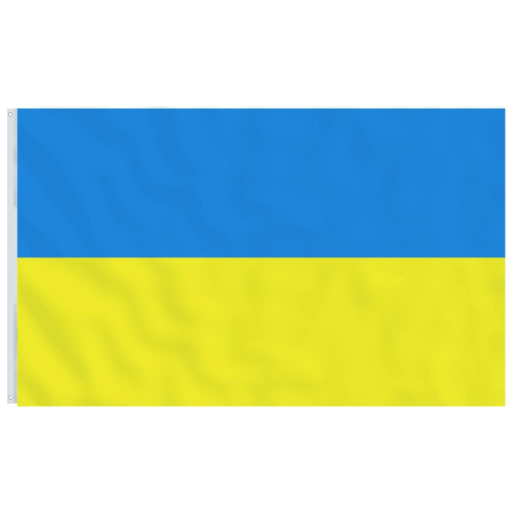 Vidaxxl Flagge mit Fahnenmast Ukraine 6,23 m Aluminium