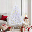 Vidaxl kunstkerstboom 150 led's pvc en staal wit