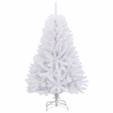 Vidaxl kunstkerstboom 150 led's pvc en staal wit