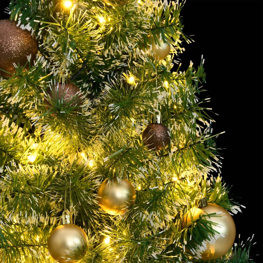 VidaXL Künstlicher Weihnachtsbaum 150 LEDs, Kugeln und Schnee 150 cm